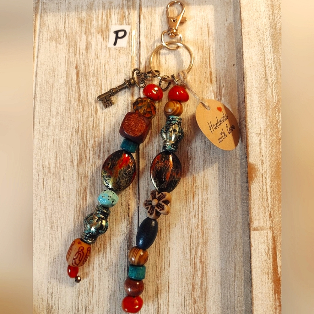 Beaded handcrafted keychain